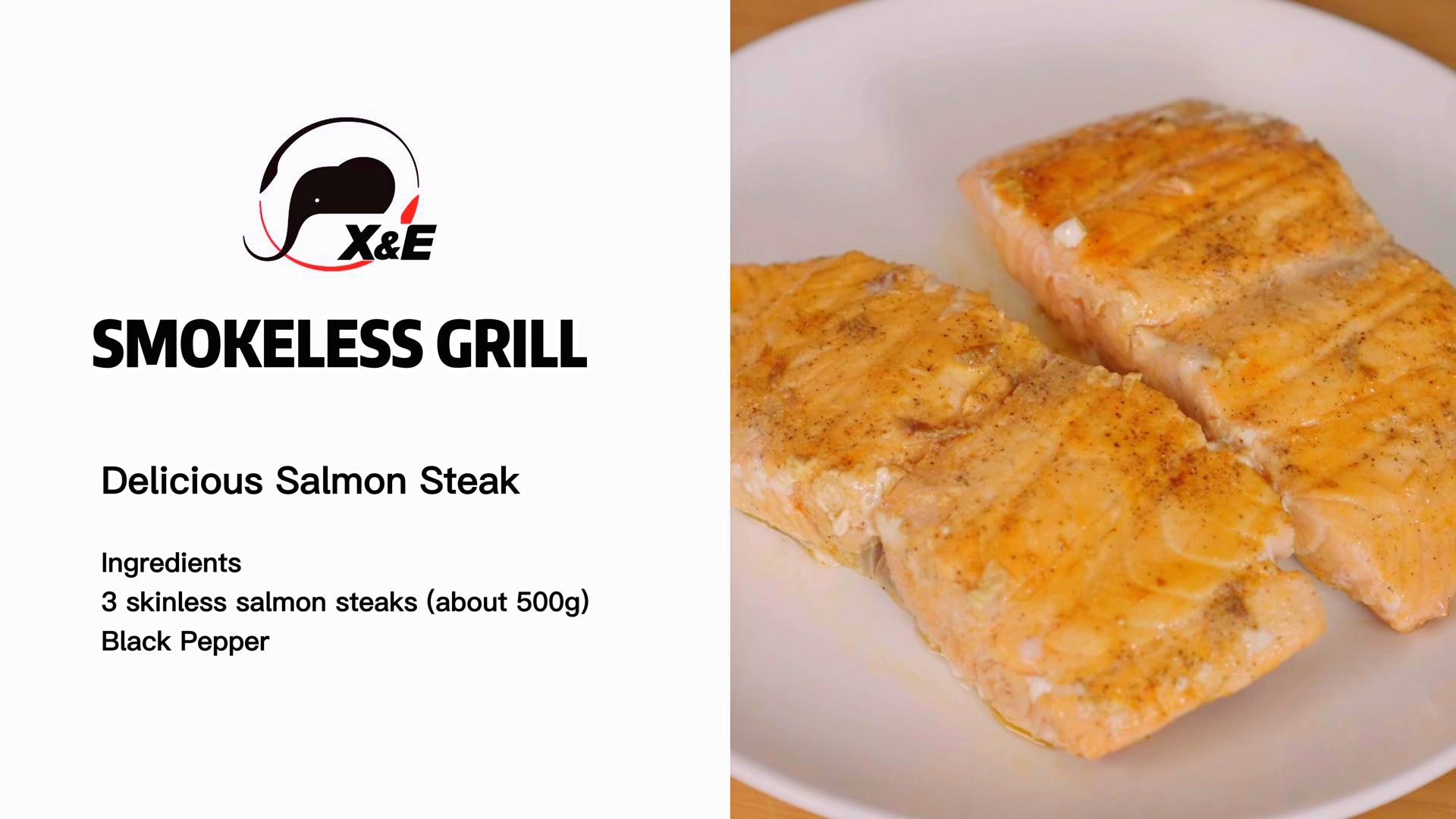 The X&E Smokeless Grill allows you to enjoy perfectly grilled salmon fillets that are crispy on the outside and moist on the inside, all without the need to grill outdoors or deal with smoke.