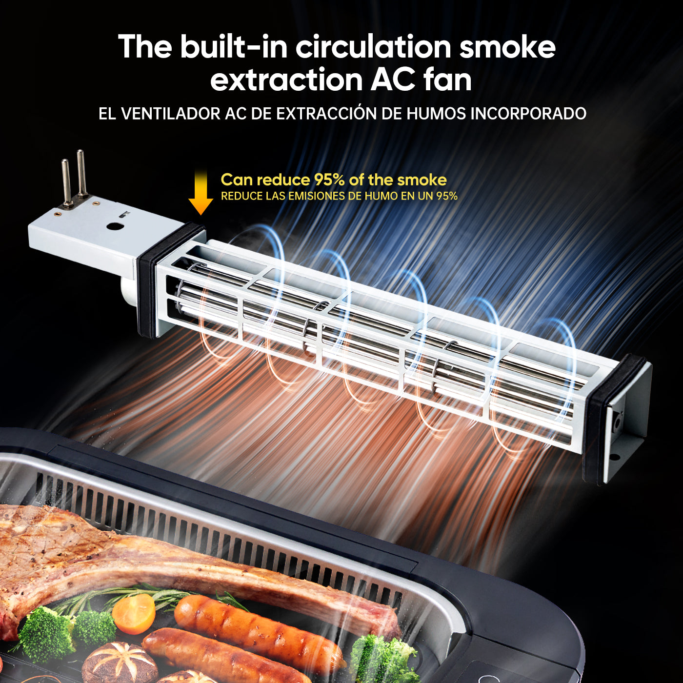 The invention of the indoor smokeless grill solves the problem of smoke and odor filling your home when grilling.